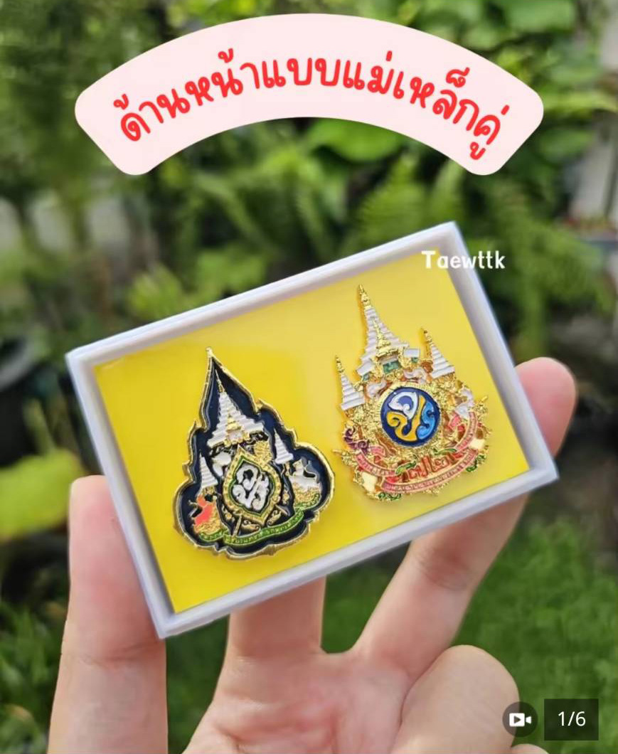 เหรีญติดแถบแม่เหล็กแบบคู่